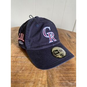 Men's New Era‎ Navy Colorado Rockies 4th of July 9TWENTY Adjustable Hat Cap USA